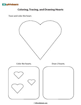 Tracing, Coloring, and Drawing Hearts