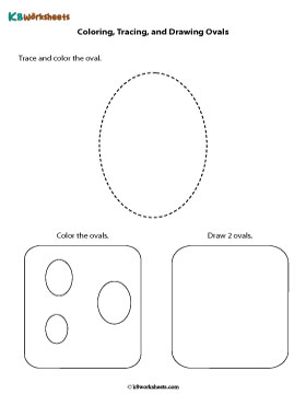 Tracing, Coloring, and Drawing Ovals