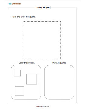 Tracing, Coloring, and Drawing Squares