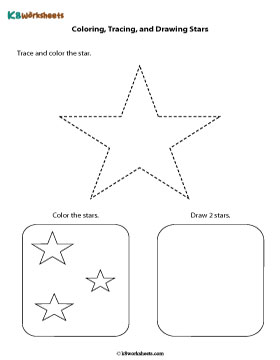 Tracing, Coloring, and Drawing Stars