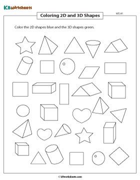 Coloring 2D and 3D Shapes 1