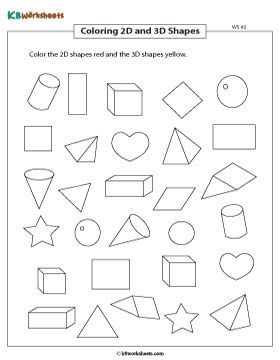 Coloring 2D and 3D Shapes 2