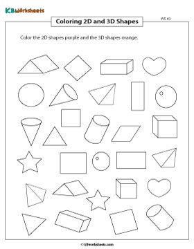 Coloring 2D and 3D Shapes 3