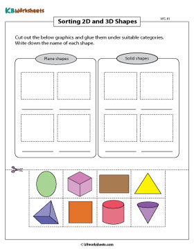 Sorting Basic 2D and 3D Shapes | Cut and Glue 1