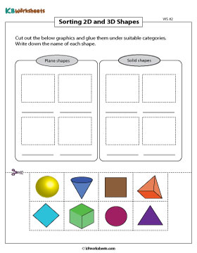 Sorting Basic 2D and 3D Shapes | Cut and Glue 2