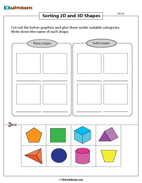 Sorting Standard 2D and 3D Shapes | Cut and Glue 1