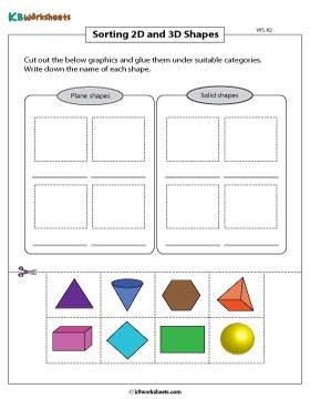 Sorting Standard 2D and 3D Shapes | Cut and Glue 2