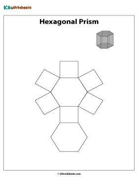 Net of a Hexagonal Prism | Printable Chart