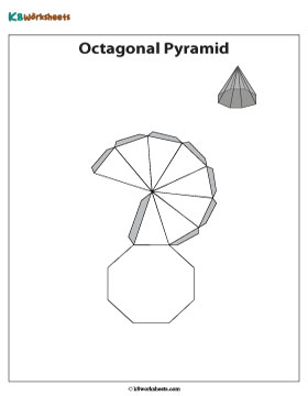 Foldable Net of an Octagonal Pyramid