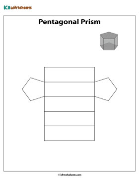 Net of a Pentagonal Prism | Printable Chart