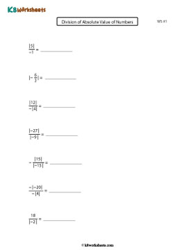 Dividing Absolute Value 1