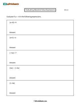 Evaluate Absolute Value Expressions 2