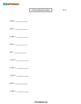 Finding Absolute Value 1