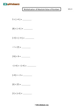 Multiplying Absolute Value 1