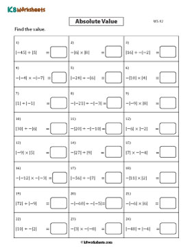 Absolute Value | Multiplication and Division 2