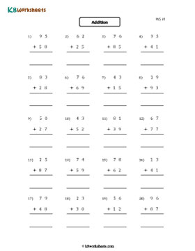 Adding 2-digit Numbers 1