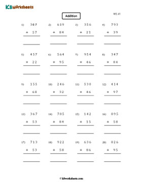 Adding 3-digit and 2-digit Numbers 1