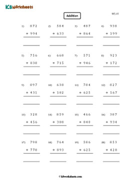 Adding 3-digit Numbers with Regrouping 1