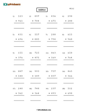 Adding 3-digit Numbers with Regrouping 2