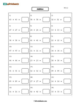 Adding Doubles 2