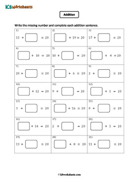 Addition Strategies for Making 20