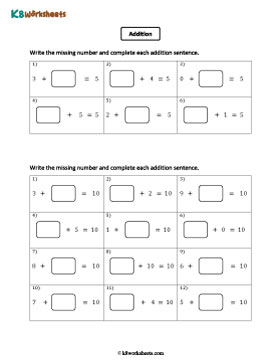 Addition Strategies for Making 5 and 10