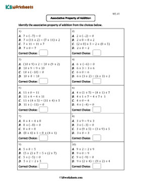 Identifying the Associative Property 1