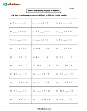 Using the Identity and Inverse Properties 1