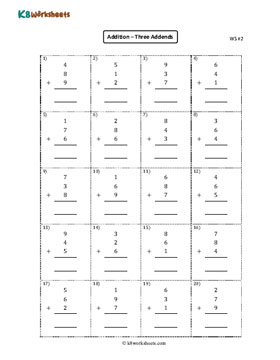 Adding Three Numbers | Column 2