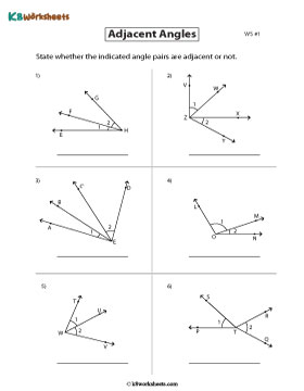 Identifying Adjacent Angles 1