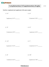 Complementary & Supplementary Angles