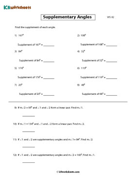 Finding Supplementary Angles 2