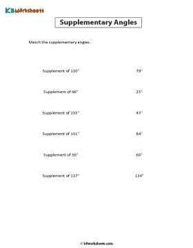 Supplementary Angles | Matching Pairs