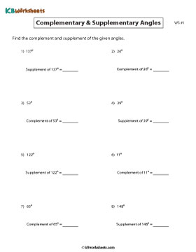 Finding Complementary and Supplementary Angles 1