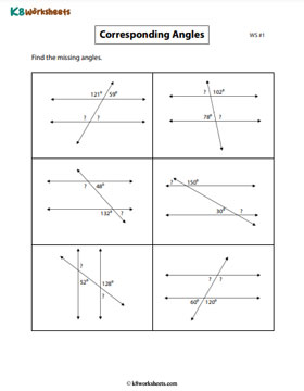 Find the Missing Corresponding Angles 1