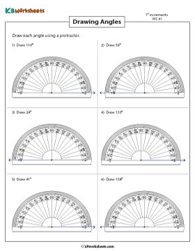 Drawing Angles with a Protractor | 1-Degree Increments 1