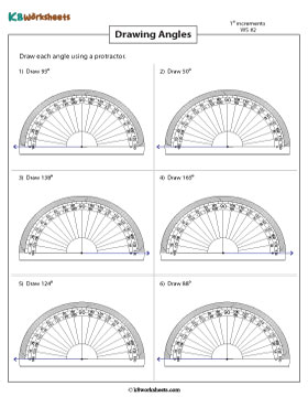 Drawing Angles with a Protractor | 1-Degree Increments 2