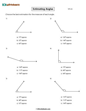 Estimate the Angle Measures – Level 1 - 2