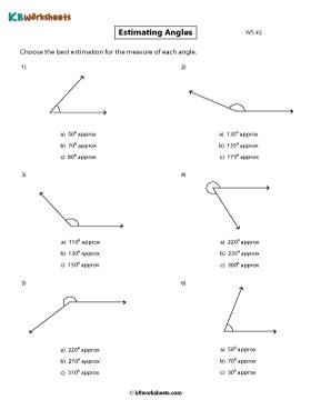 Estimate the Angle Measures – Level 2 - 2