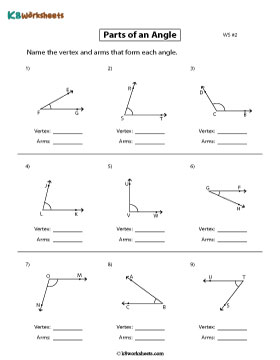 Naming the Vertex and Arms - Level 1 - 2