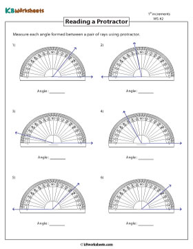 Reading a Protractor | 1-Degree Increments 2