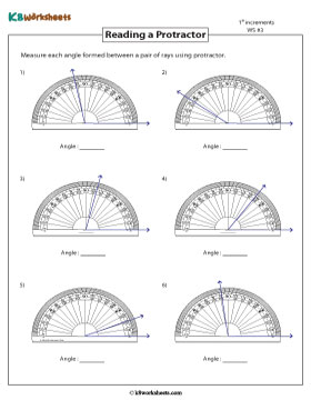 Reading a Protractor | 1-Degree Increments 3