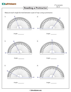 Reading a Protractor | 5-Degree Increments 1