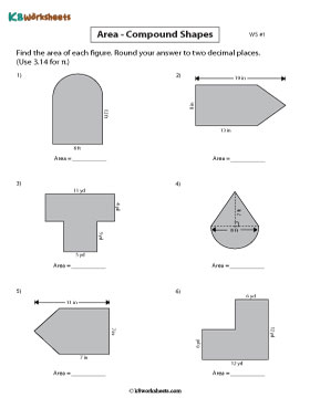 Area of Compound Shapes | Adding Areas - Customary 1