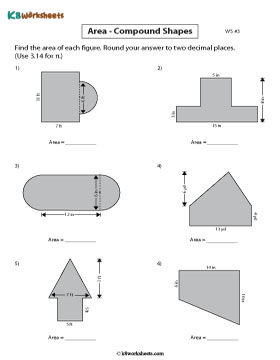 Area of Compound Shapes | Adding Areas - Customary 3