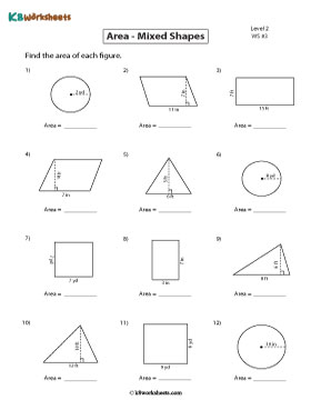 Finding the Area of Mixed Shapes | Level 2 - Customary 3