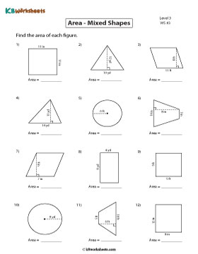 Finding the Area of Mixed Shapes | Level 3 - Customary 3