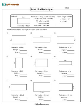 Finding the Area of a Rectangle from Perimeter 2