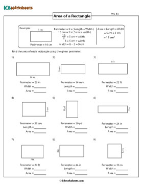 Finding the Area of a Rectangle from Perimeter 3