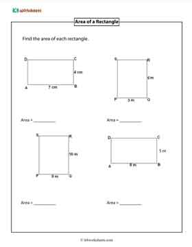 Area of Rectangles | Type 1